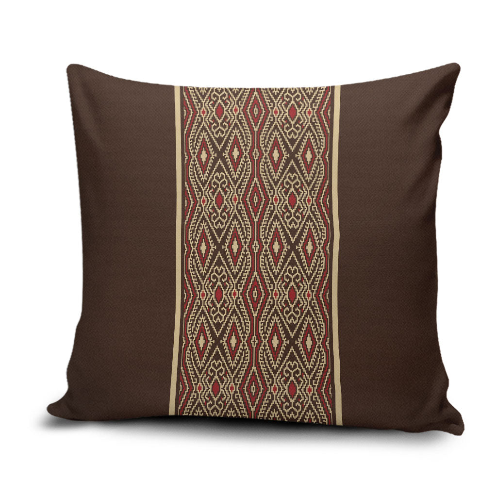 Mabuhay Philippines Festival Pillow Cover Tnalak Modern Filipiniana Inspired LT14 Brown - Polynesian Pride
