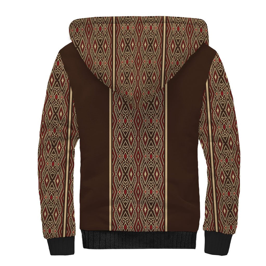 Mabuhay Philippines Festival Sherpa Hoodie Tnalak Modern Filipiniana Inspired LT14 - Polynesian Pride