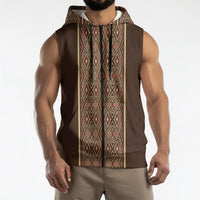 Mabuhay Philippines Festival Sleeveless Zip Hoodie Tnalak Modern Filipiniana Inspired LT14 - Polynesian Pride