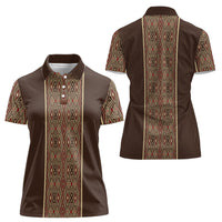 Mabuhay Philippines Festival Women Polo Shirt Tnalak Modern Filipiniana Inspired LT14 - Polynesian Pride