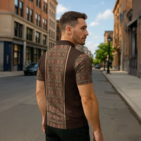 Mabuhay Philippines Festival Zipper Polo Shirt Tnalak Modern Filipiniana Inspired LT14 - Polynesian Pride
