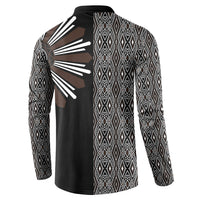 Mabuhay Philippines Festival Button Sweatshirt Araw Tnalak Modern Filipiniana Inspired LT14 - Polynesian Pride