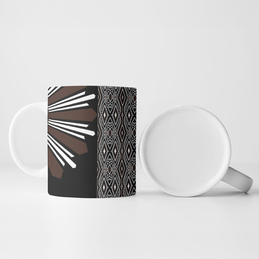 Mabuhay Philippines Festival Ceramic Mug Araw Tnalak Modern Filipiniana Inspired LT14 - Polynesian Pride