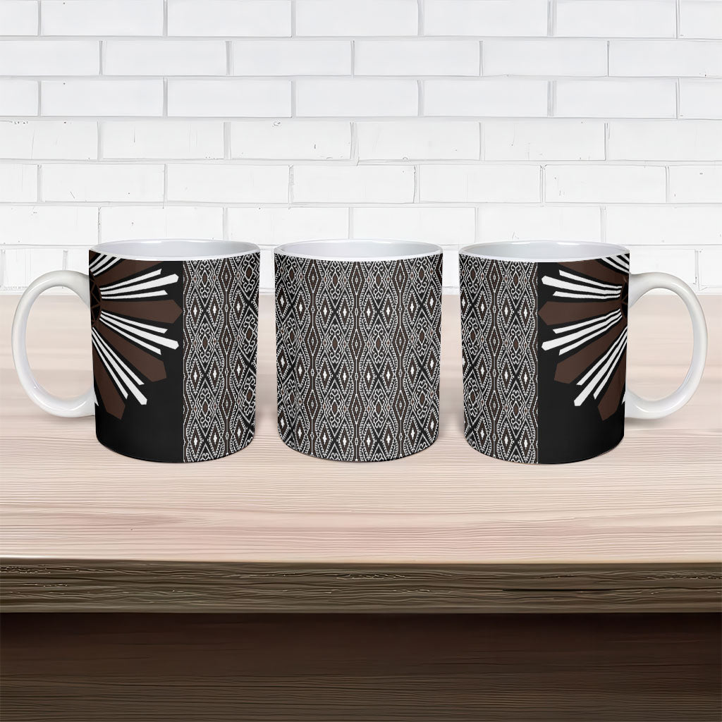 Mabuhay Philippines Festival Ceramic Mug Araw Tnalak Modern Filipiniana Inspired LT14 - Polynesian Pride