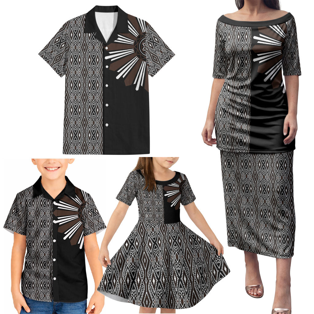 Mabuhay Philippines Festival Family Matching Puletasi and Hawaiian Shirt Araw Tnalak Modern Filipiniana Inspired LT14 - Polynesian Pride