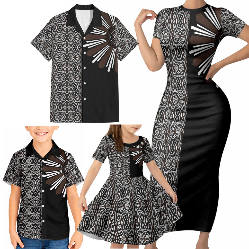Mabuhay Philippines Festival Family Matching Short Sleeve Bodycon Dress and Hawaiian Shirt Araw Tnalak Modern Filipiniana Inspired LT14 - Polynesian Pride