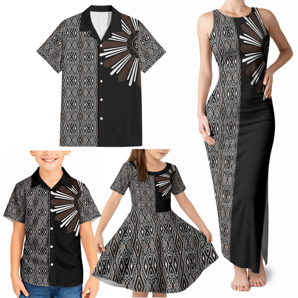 Mabuhay Philippines Festival Family Matching Tank Maxi Dress and Hawaiian Shirt Araw Tnalak Modern Filipiniana Inspired LT14 - Polynesian Pride