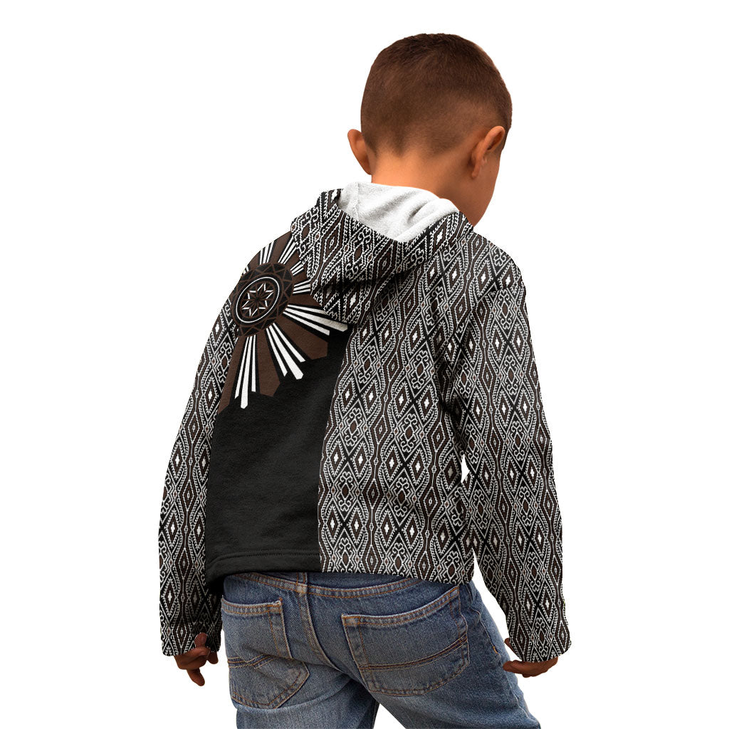 Mabuhay Philippines Festival Kid Hoodie Araw Tnalak Modern Filipiniana Inspired LT14 - Polynesian Pride