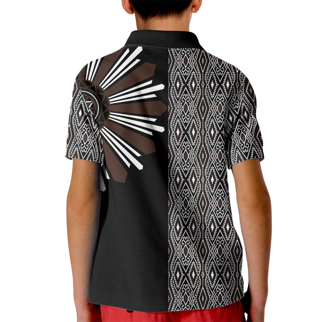 Mabuhay Philippines Festival Kid Polo Shirt Araw Tnalak Modern Filipiniana Inspired LT14 - Polynesian Pride