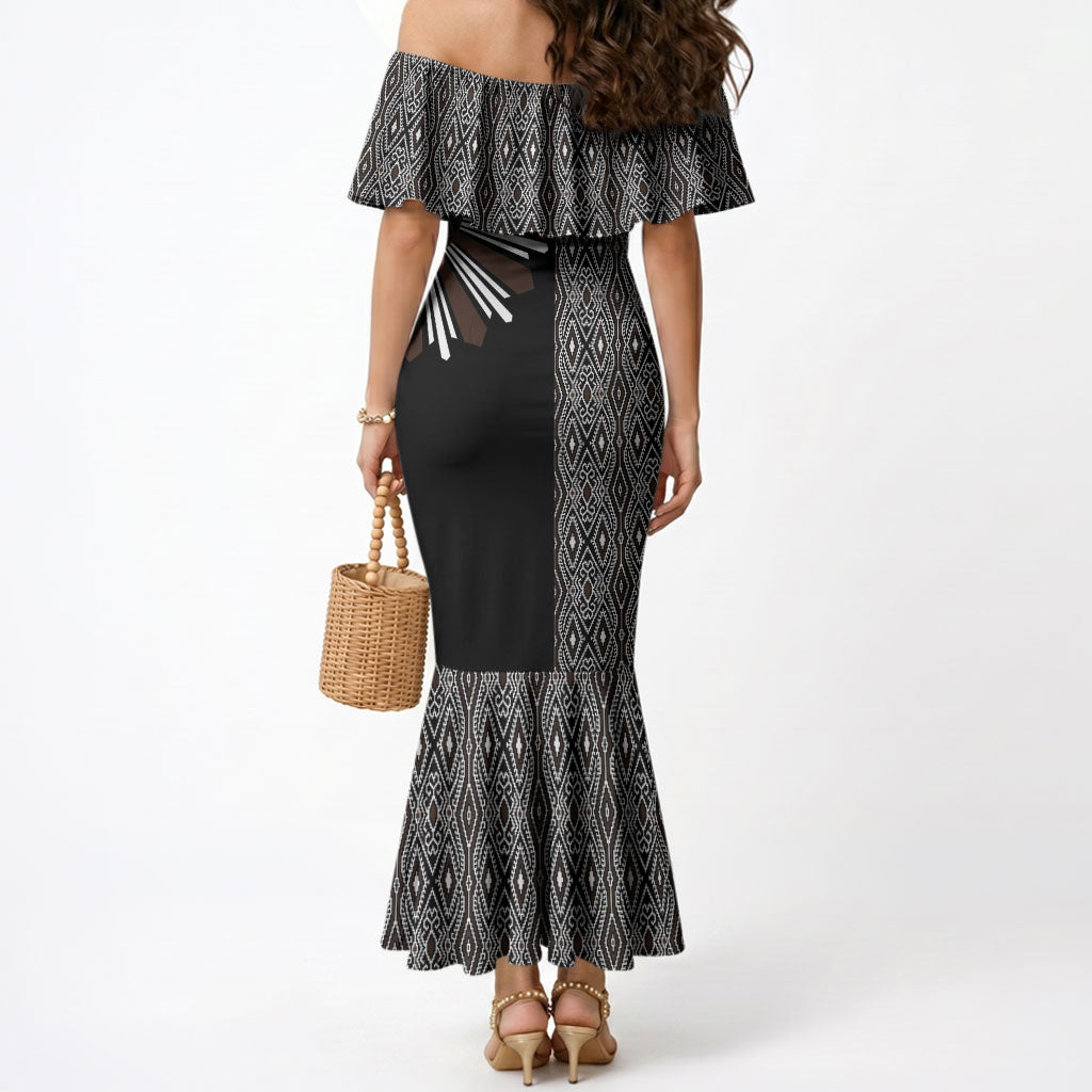 Mabuhay Philippines Festival Mermaid Dress Araw Tnalak Modern Filipiniana Inspired LT14 - Polynesian Pride