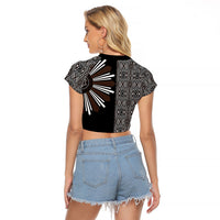 Mabuhay Philippines Festival Raglan Cropped T Shirt Araw Tnalak Modern Filipiniana Inspired LT14 - Polynesian Pride