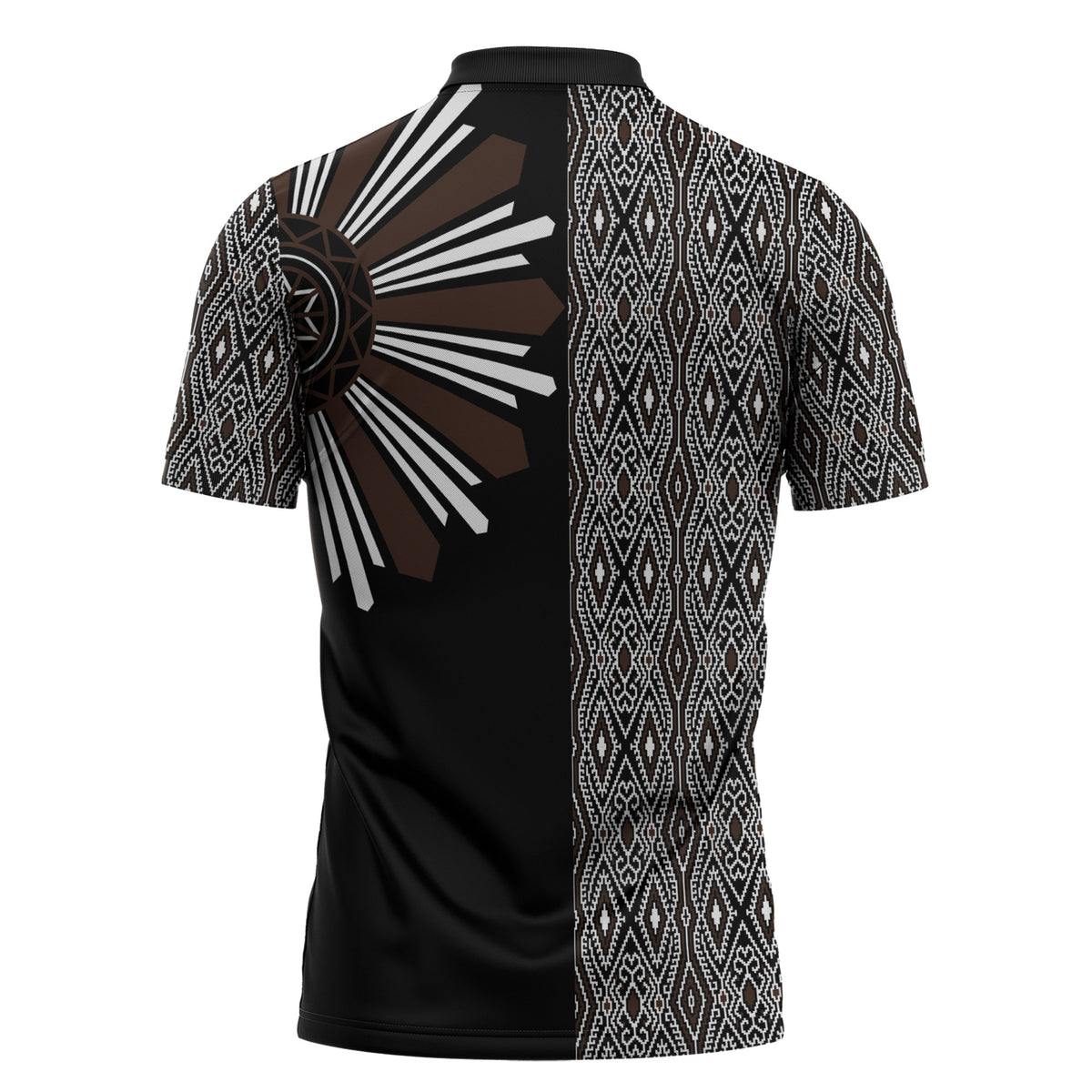 Mabuhay Philippines Festival Zipper Polo Shirt Araw Tnalak Modern Filipiniana Inspired LT14 - Polynesian Pride