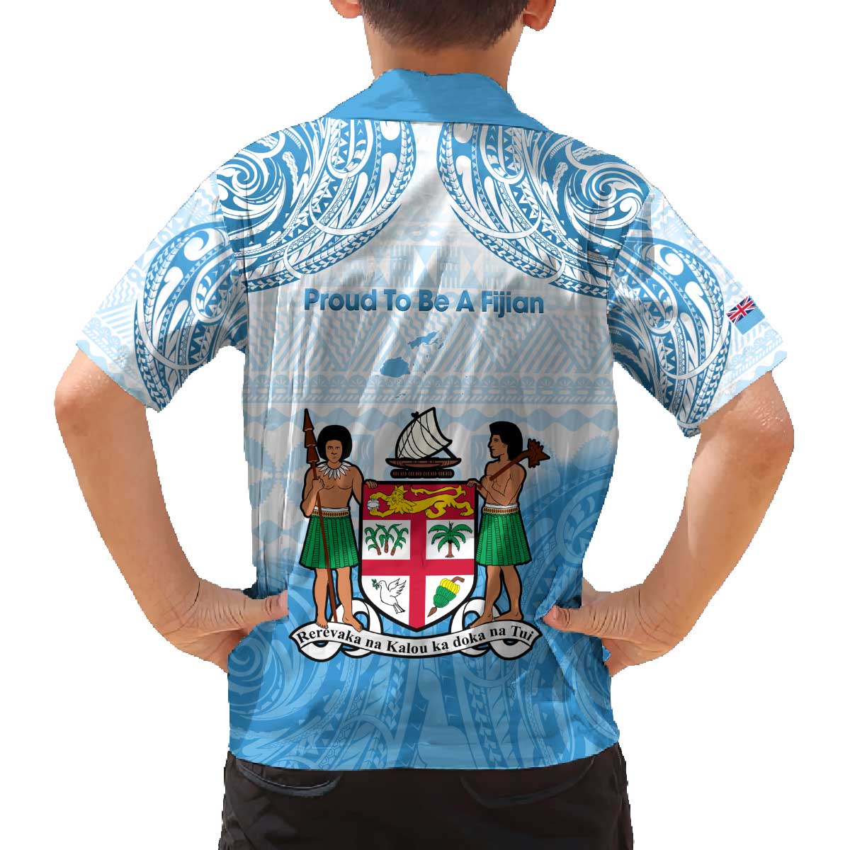 Fiji Day 1970 Family Matching Off The Shoulder Long Sleeve Dress and Hawaiian Shirt Proud To Be A Fijian Tapa Pattern LT14 - Polynesian Pride