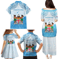 Fiji Day 1970 Family Matching Puletasi and Hawaiian Shirt Proud To Be A Fijian Tapa Pattern LT14 - Polynesian Pride