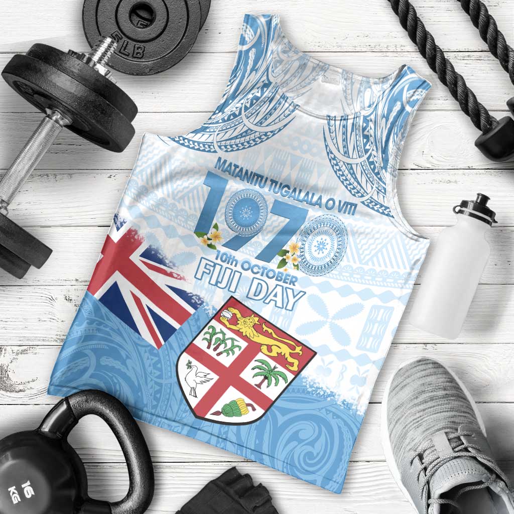 Fiji Day 1970 Men Tank Top Proud To Be A Fijian Tapa Pattern