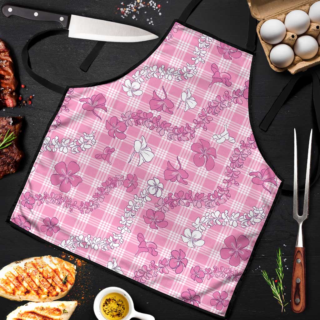 Alaka Aloha Hawaii Apron Plumeria Lei With Palaka Motif - Polynesian Pride