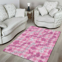 Alaka Aloha Hawaii Area Rug Plumeria Lei With Palaka Motif LT14 - Polynesian Pride