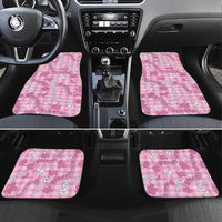 Alaka Aloha Hawaii Car Mats Plumeria Lei With Palaka Motif LT14 Set 4pcs Pink - Polynesian Pride
