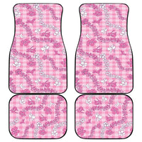 Alaka Aloha Hawaii Car Mats Plumeria Lei With Palaka Motif LT14 - Polynesian Pride