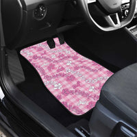 Alaka Aloha Hawaii Car Mats Plumeria Lei With Palaka Motif LT14 - Polynesian Pride