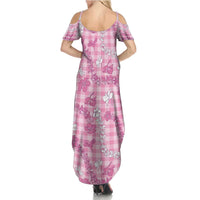 Alaka Aloha Hawaii Family Matching Summer Maxi Dress and Hawaiian Shirt Plumeria Lei With Palaka Motif LT14 - Polynesian Pride