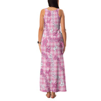 Alaka Aloha Hawaii Family Matching Tank Maxi Dress and Hawaiian Shirt Plumeria Lei With Palaka Motif LT14 - Polynesian Pride