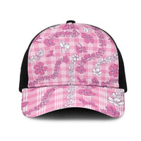 Alaka Aloha Hawaii Mesh Trucker Cap Plumeria Lei With Palaka Motif - Polynesian Pride