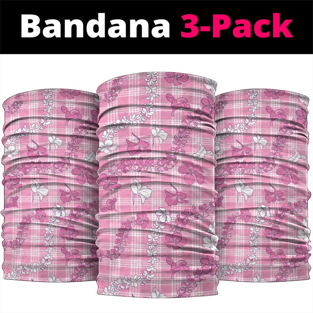 Alaka Aloha Hawaii Neck Gaiter Plumeria Lei With Palaka Motif - Polynesian Pride