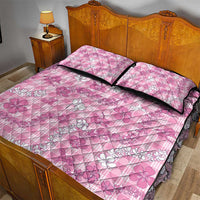Alaka Aloha Hawaii Quilt Bed Set Plumeria Lei With Palaka Motif LT14 - Polynesian Pride