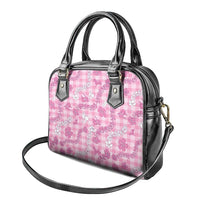 Alaka Aloha Hawaii Shoulder Handbag Plumeria Lei With Palaka Motif - Polynesian Pride