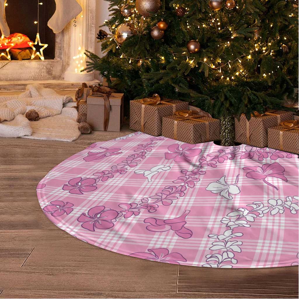 Alaka Aloha Hawaii Tree Skirt Plumeria Lei With Palaka Motif - Polynesian Pride