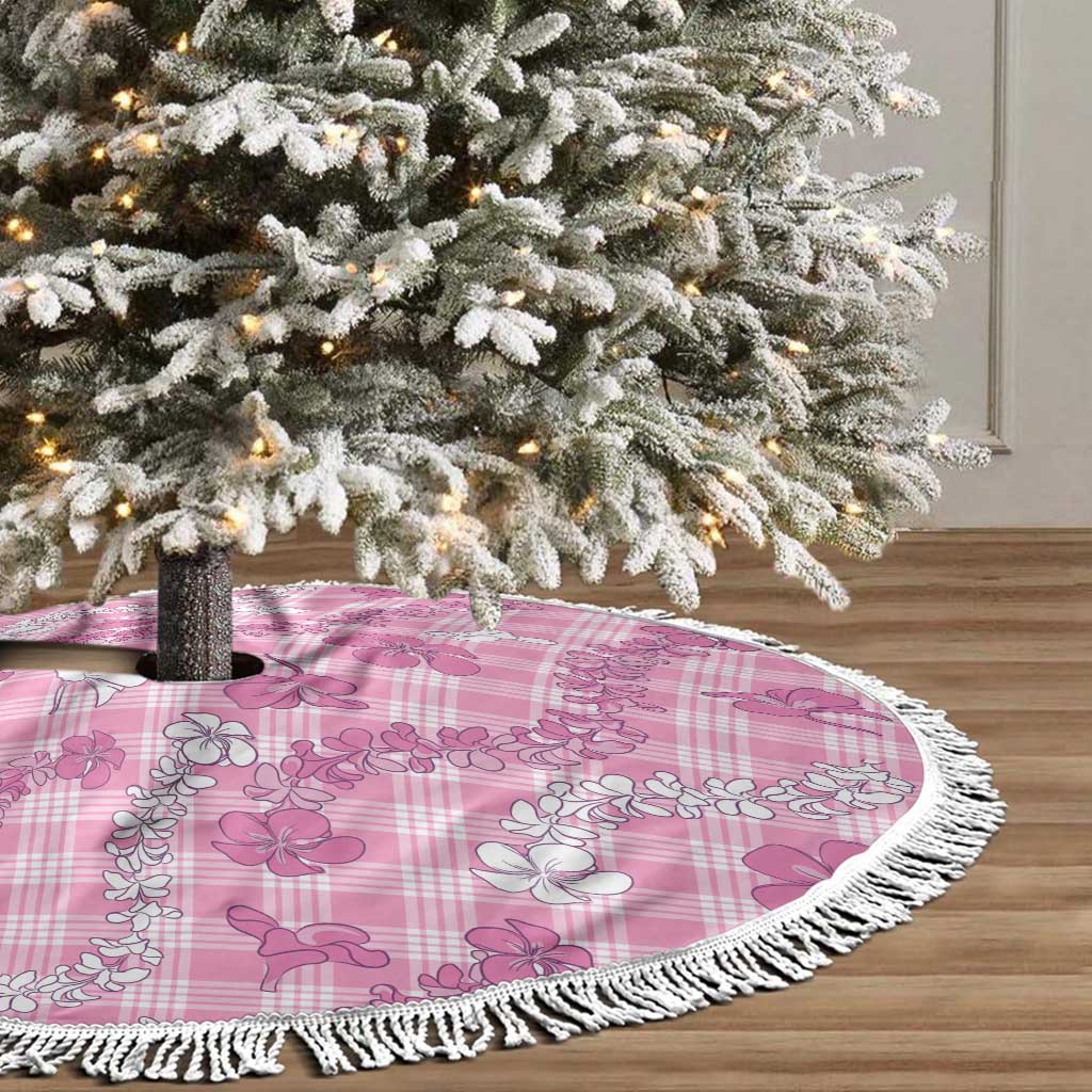 Alaka Aloha Hawaii Tree Skirt Plumeria Lei With Palaka Motif - Polynesian Pride