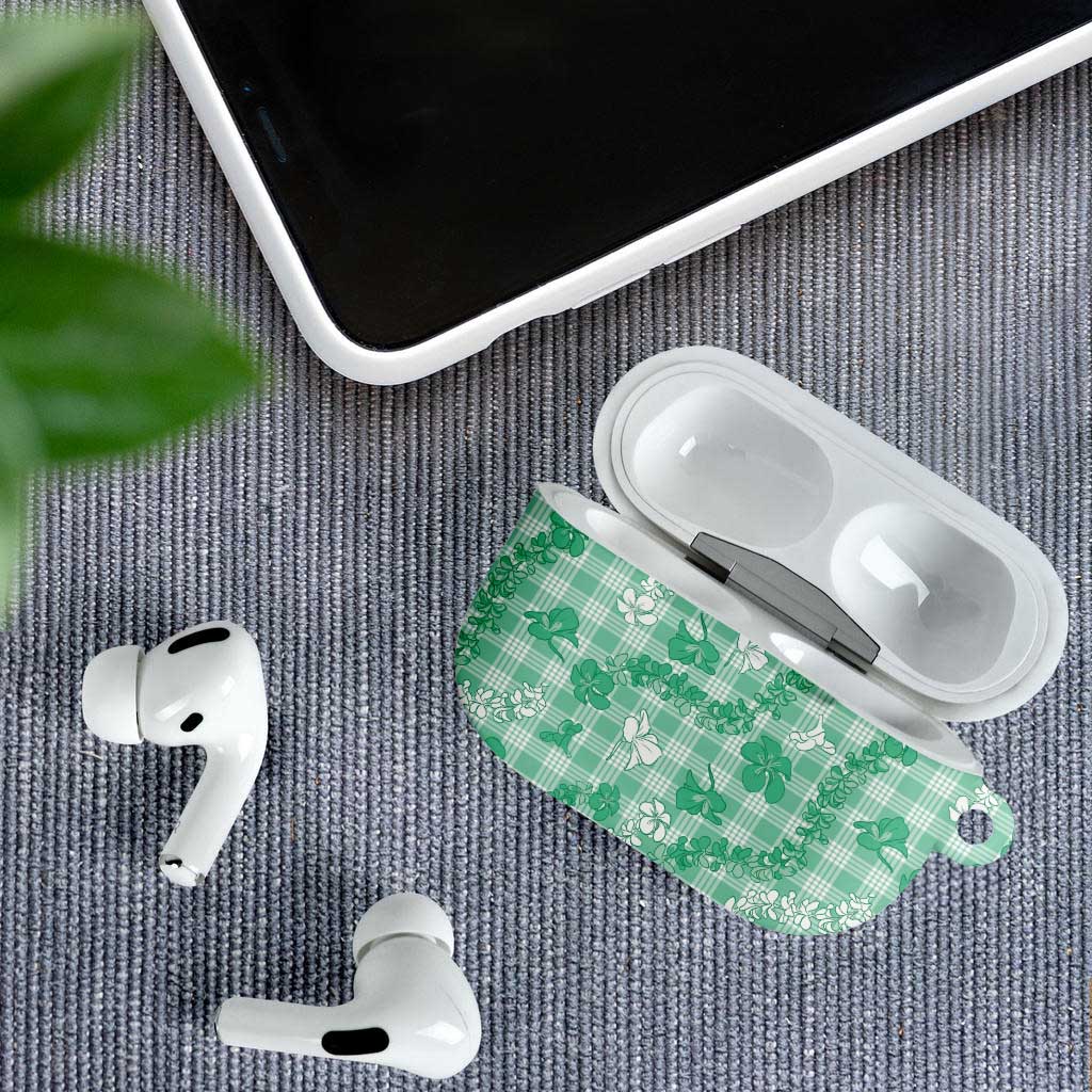 Omaomao Aloha Hawaii AirPods Case Plumeria Lei With Palaka Motif - Polynesian Pride