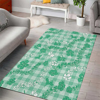 Omaomao Aloha Hawaii Area Rug Plumeria Lei With Palaka Motif LT14 - Polynesian Pride