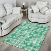 Omaomao Aloha Hawaii Area Rug Plumeria Lei With Palaka Motif LT14 - Polynesian Pride