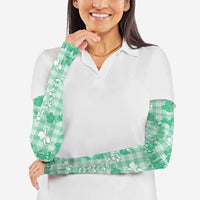 Omaomao Aloha Hawaii Arm Sleeves Plumeria Lei With Palaka Motif LT14 - Polynesian Pride