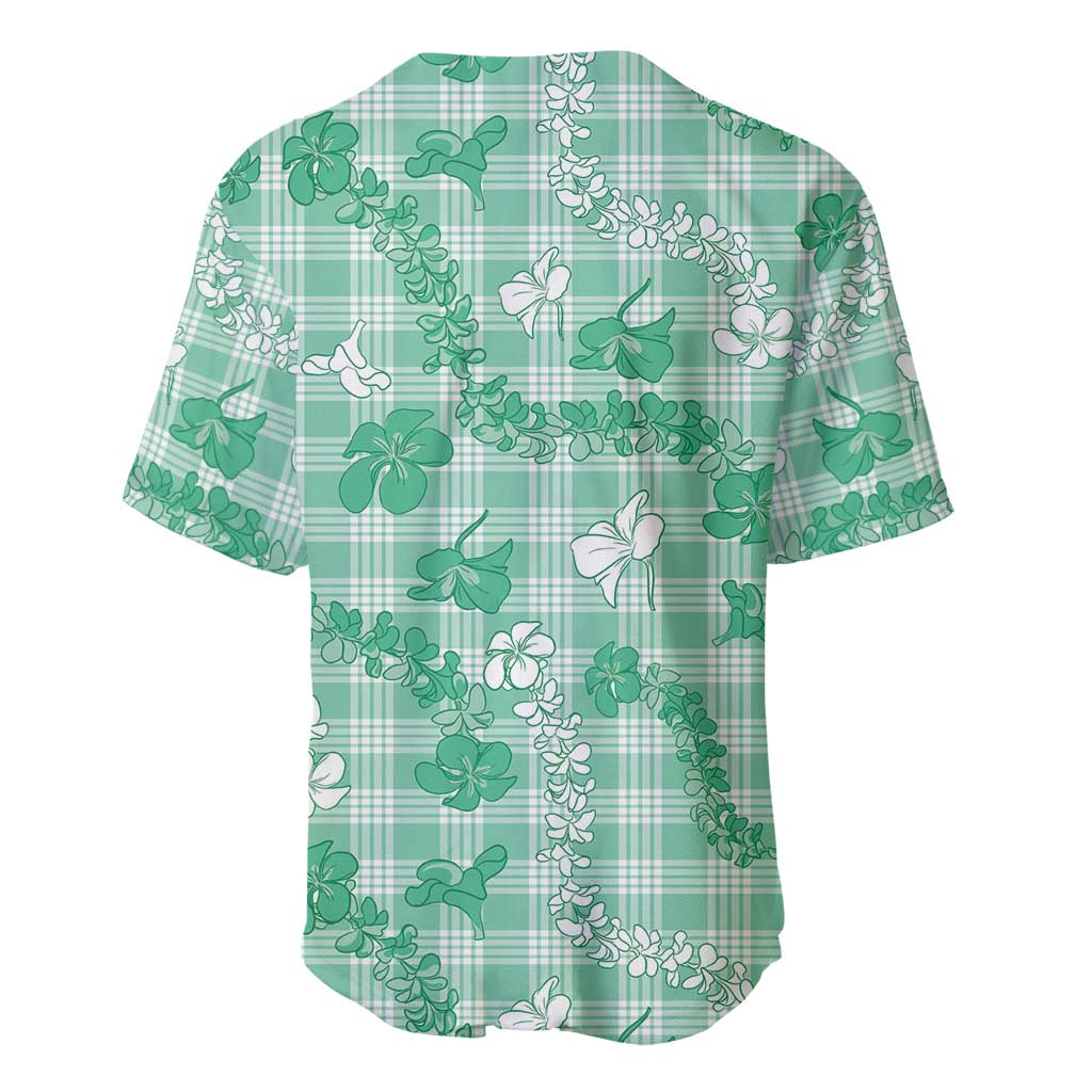 Omaomao Aloha Hawaii Baseball Jersey Plumeria Lei With Palaka Motif - Polynesian Pride