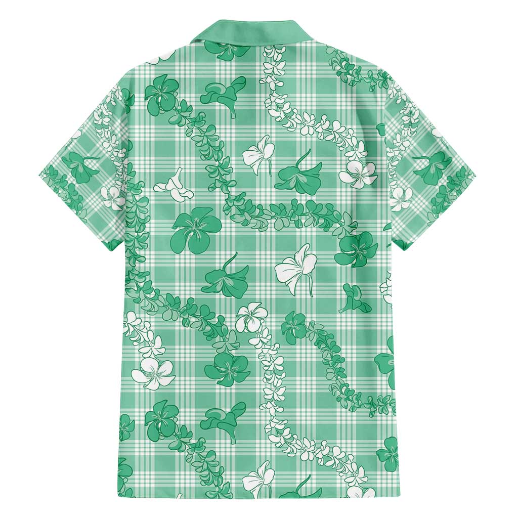 Omaomao Aloha Hawaii Family Matching Long Sleeve Bodycon Dress and Hawaiian Shirt Plumeria Lei With Palaka Motif LT14 - Polynesian Pride