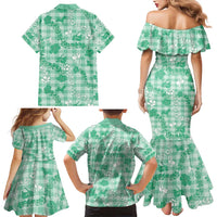 Omaomao Aloha Hawaii Family Matching Mermaid Dress and Hawaiian Shirt Plumeria Lei With Palaka Motif LT14 - Polynesian Pride