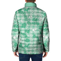 Omaomao Aloha Hawaii Padded Jacket Plumeria Lei With Palaka Motif LT14 - Polynesian Pride