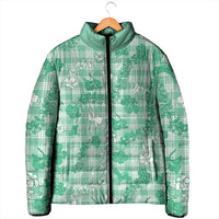 Omaomao Aloha Hawaii Padded Jacket Plumeria Lei With Palaka Motif LT14 - Polynesian Pride