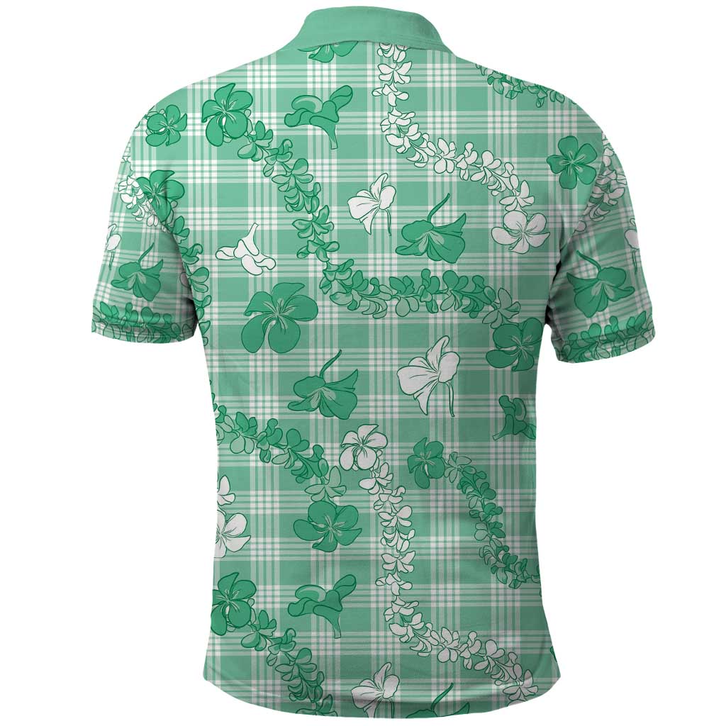 Omaomao Aloha Hawaii Polo Shirt Plumeria Lei With Palaka Motif - Polynesian Pride