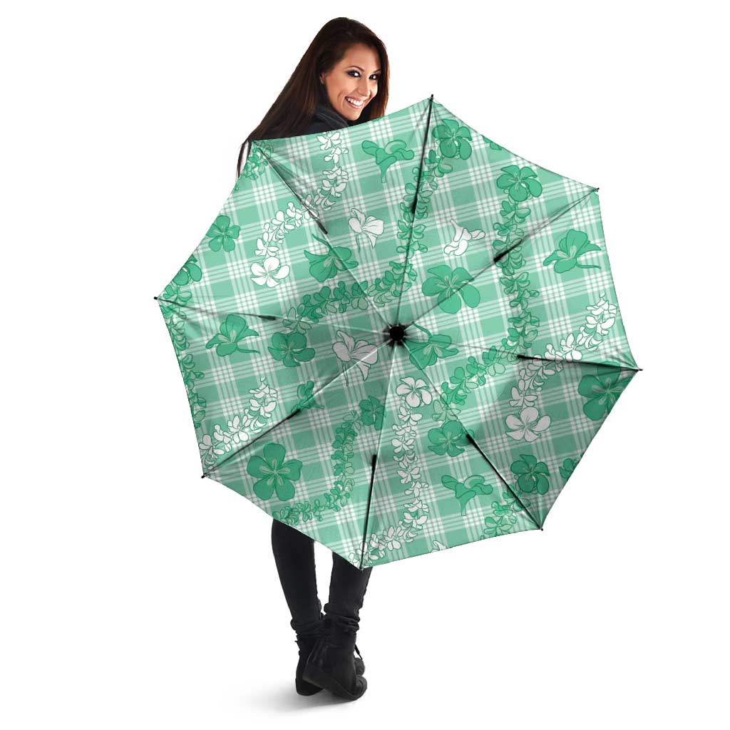 Omaomao Aloha Hawaii Umbrella Plumeria Lei With Palaka Motif - Polynesian Pride