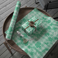Omaomao Aloha Hawaii Wrapping Paper Plumeria Lei With Palaka Motif - Polynesian Pride