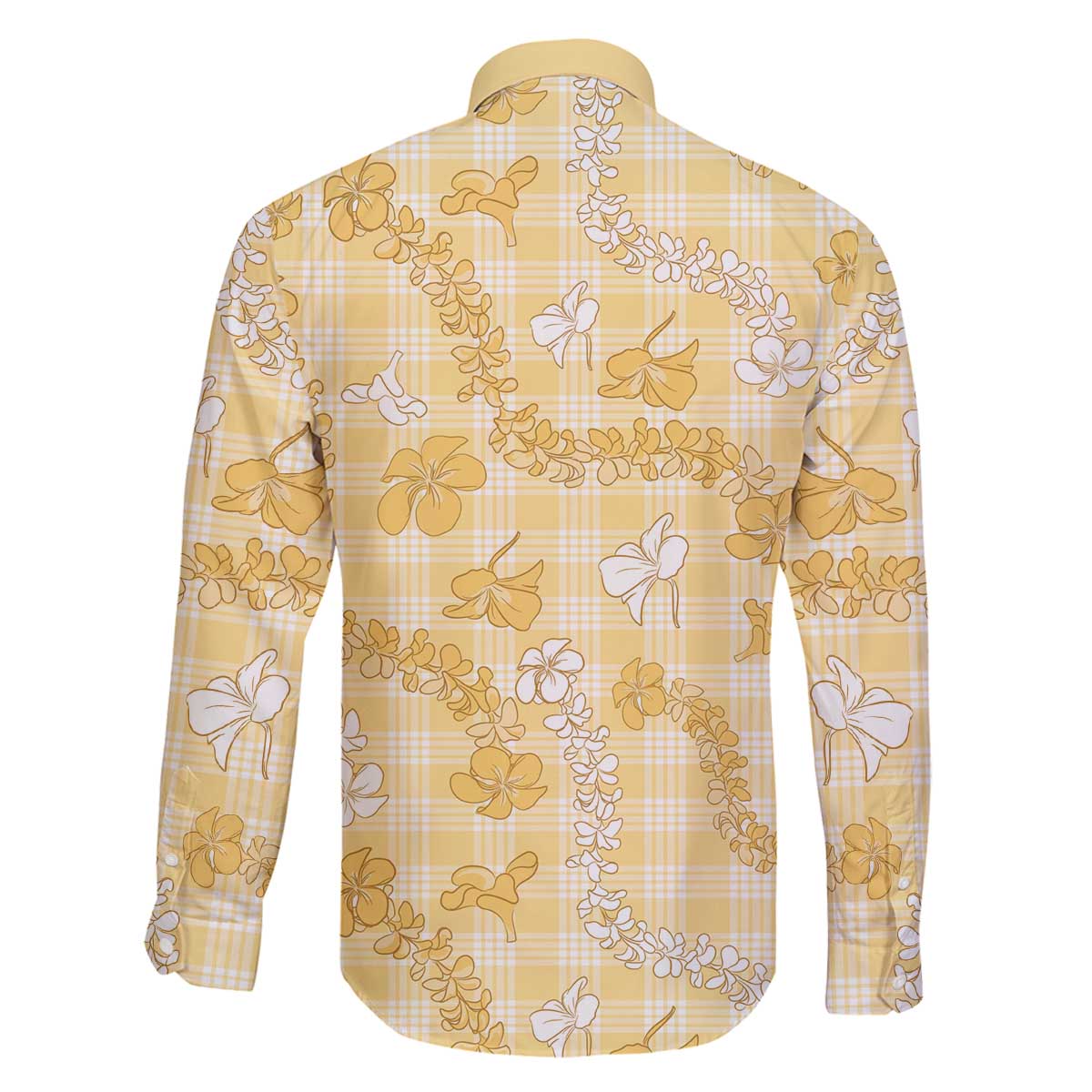 Melemele Aloha Hawaii Family Matching Off The Shoulder Long Sleeve Dress and Hawaiian Shirt Plumeria Lei With Palaka Motif LT14 - Polynesian Pride