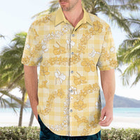 Melemele Aloha Hawaii Hawaiian Shirt Plumeria Lei With Palaka Motif - Polynesian Pride