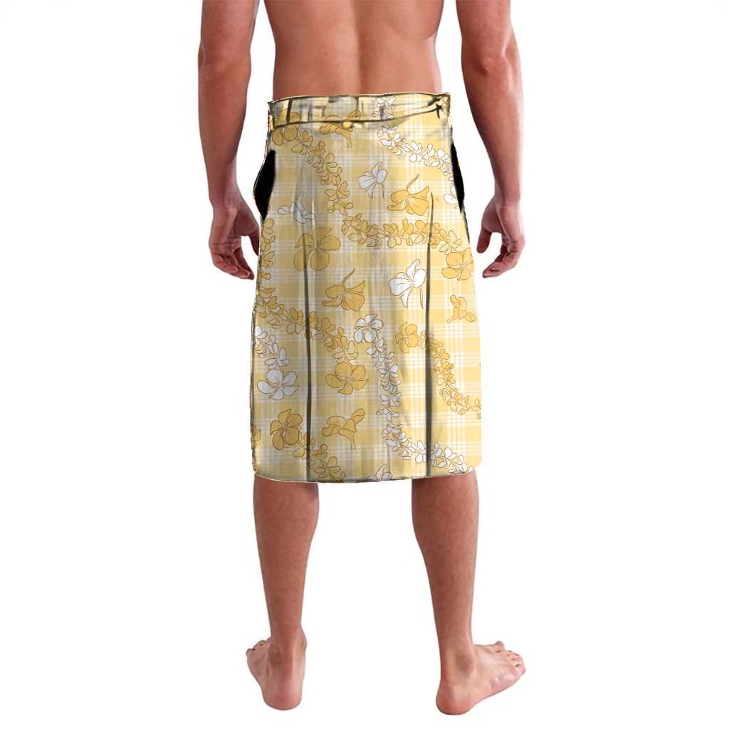 Melemele Aloha Hawaii Lavalava Plumeria Lei With Palaka Motif - Polynesian Pride