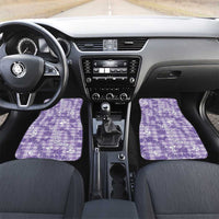 Poni Aloha Hawaii Car Mats Plumeria Lei With Palaka Motif - Polynesian Pride