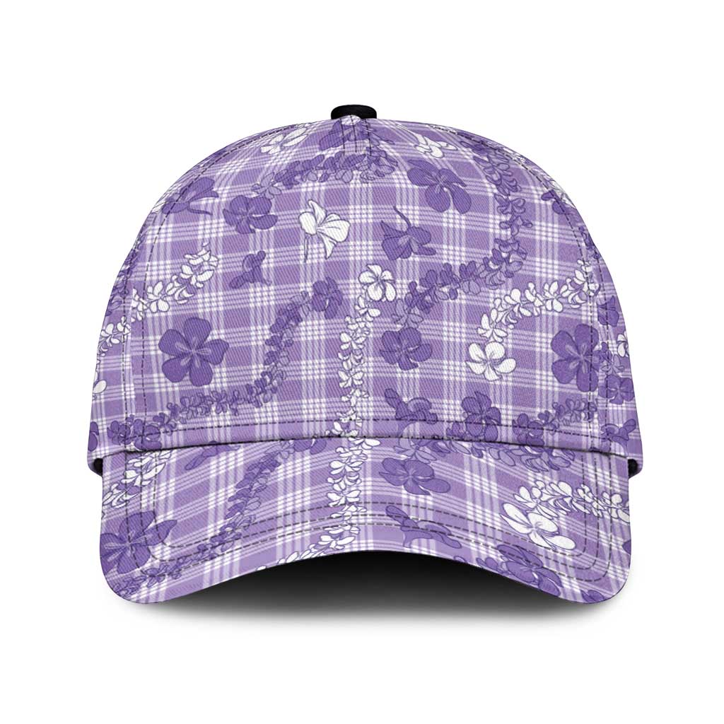 Poni Aloha Hawaii Classic Cap Plumeria Lei With Palaka Motif - Polynesian Pride
