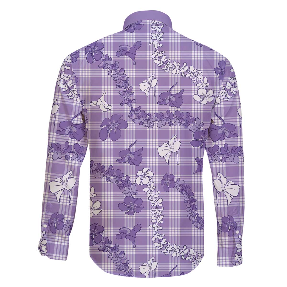 Poni Aloha Hawaii Family Matching Off The Shoulder Long Sleeve Dress and Hawaiian Shirt Plumeria Lei With Palaka Motif LT14 - Polynesian Pride
